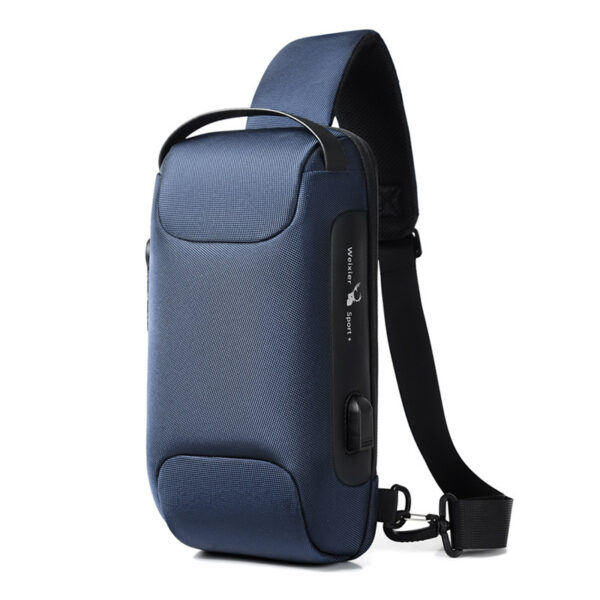 Waterproof USB Anti-theft Bag Men Oxford Crossbody Shoulder Bag Sling Multifunction Short Travel Messenger Chest Pack - Image 3