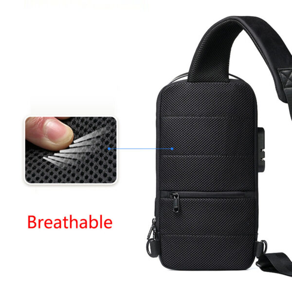 Waterproof USB Anti-theft Bag Men Oxford Crossbody Shoulder Bag Sling Multifunction Short Travel Messenger Chest Pack - Image 5