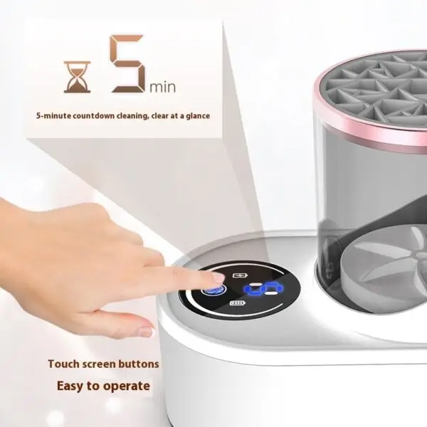 Electric Makeup Brush Cleaner Rechargeable Makeup Brushes Cleaning Tool Automatic Makeup Brush Cleaning Stand Device - Image 2