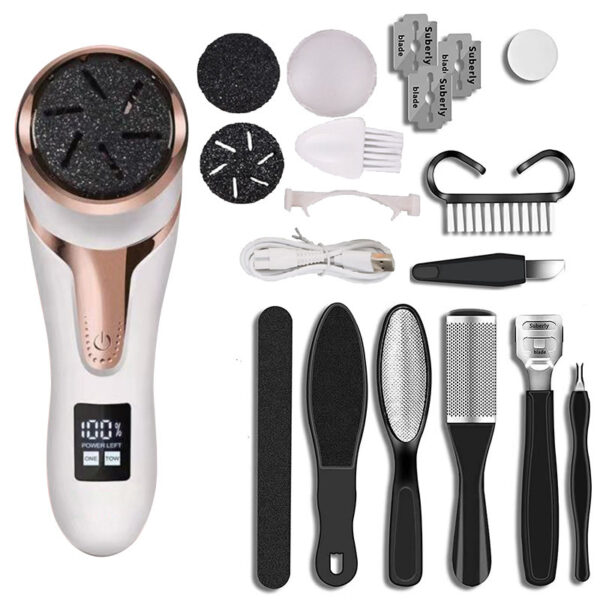 LCD Digital Display Electric Vacuum Cleaner Foot Scrubber Exfoliating Pedicure Beauty Supplies Gadgets - Image 2