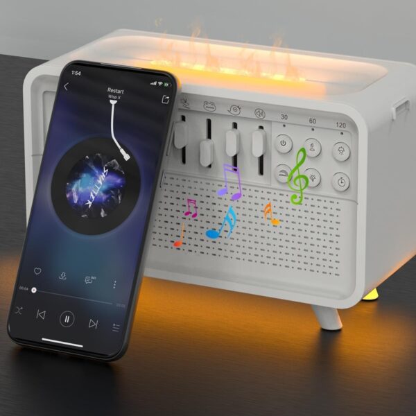 3 In 1 Bluetooth Speaker White Noise Sleep Night Light Humidifier All-in-one Machine Free Combination Of 8 Group Nature Sound - Image 6