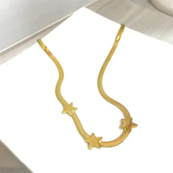 Stainless Steel Necklaces Gothic Blade Snake Chains Stars Choker Statement Light Luxury Temperament Necklace For Women Jewelry - Image 3